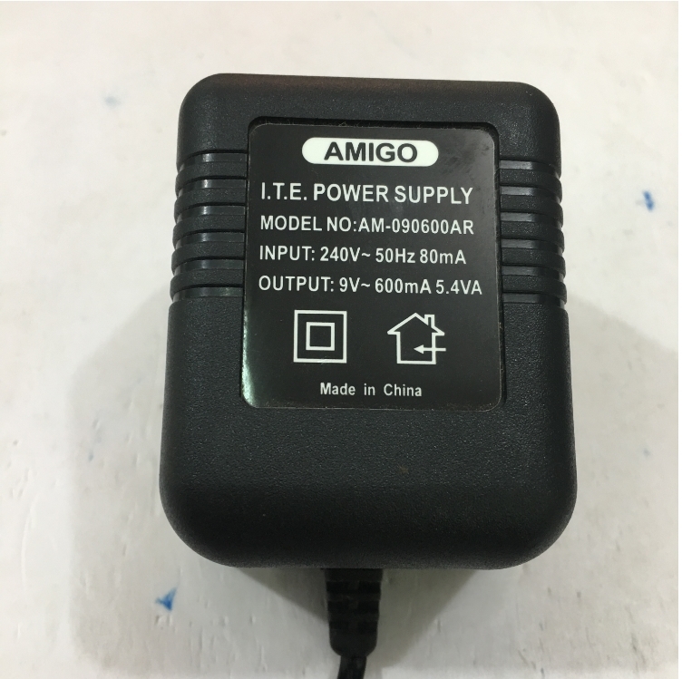Bộ Chuyển Đổi Nguồn Adapter AC To AC 9V 600mA AMIGO AM-090600AR ITE Power Supply Connector Size 5.5mm x 2.1mm