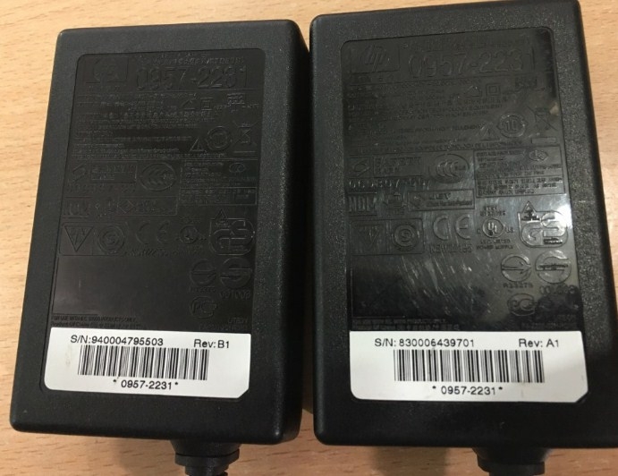 Adapter Original HP 0957-2231 For Printer 32V 375mA 16V 500mA Connector Size 3PIN
