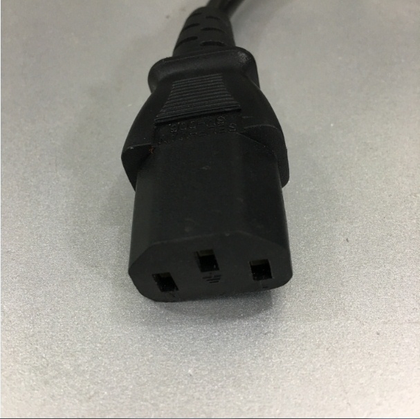 Dây Nguồn IEC320 C14 to C13 Extension Cord C14 with Screw Holes and C13 Short IBM 41A3569 POWER INLET CABLE 101-40103004-R Length 28Cm