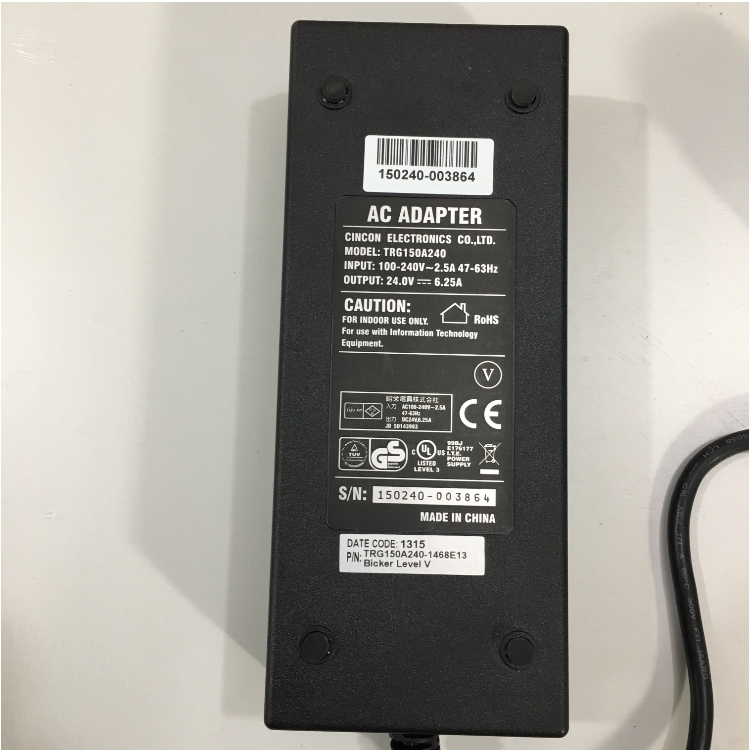 Adapter 24V 6.25A 150W Original Cincon RG150A240 Connector Size 6 Pin ATX Molex