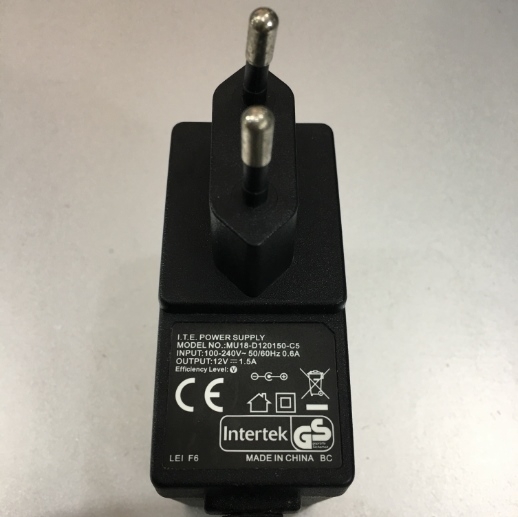 Adapter 12V 1.5A LEI MU18-D120150-C5 Connector Size 5.5mm x 2.1mm