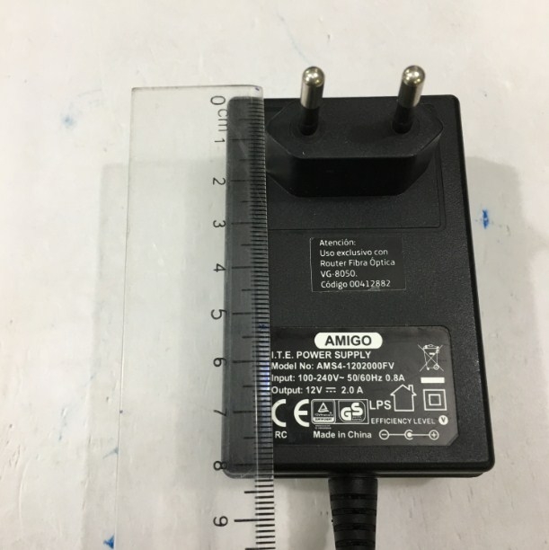 Bộ Chuyển Đổi Nguồn Adapter Original 12V 2A 24W AMIGO AMS4-1202000FV Connector Size 4.0mm x 1.7mm