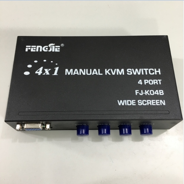 Bộ KVM Switch FENGJIE FJ-K04B 4 Ports PS2