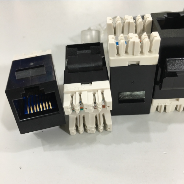 Nhân Mạng TE Connectivity AMP CAT5E 1375191-2 RJ45 UTP 8 Contacts 1 Module Jack Black