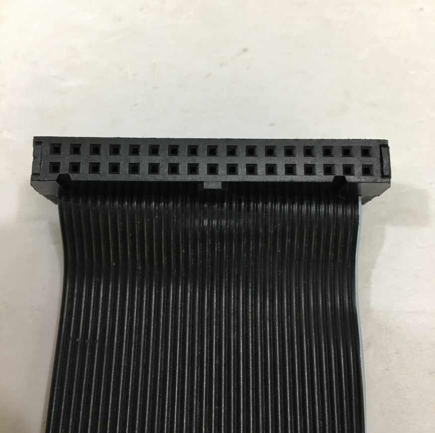 Cáp 34 Pin Flat Ribbon Cable Female to Female 2x17P 34 Wire Black Dài 45Cm IDC Pitch 2.54mm - Cable Pitch 1.27mm For HMI Panel CMC CNC PLC