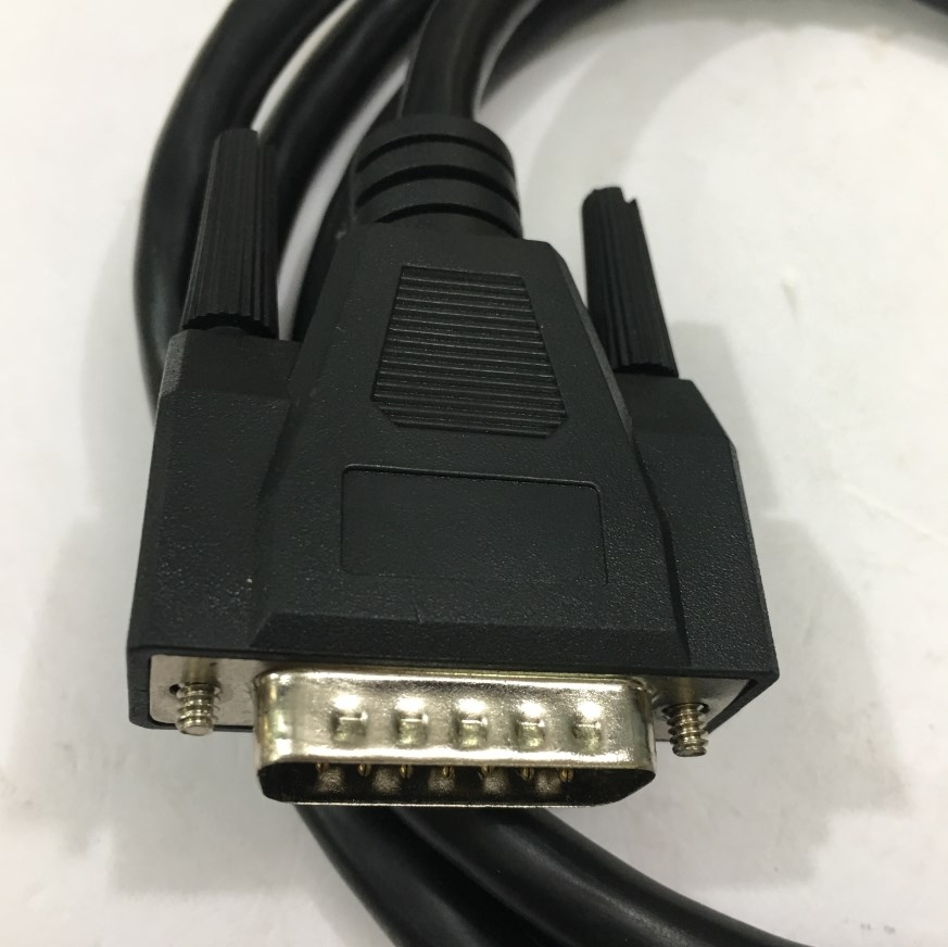 Cáp Điều Khiển RS232 DB9 Male to DB15 Male 2 Row 15Pin 28AWG Cable Black Length 1.5M