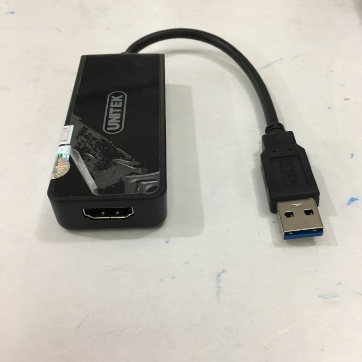 Cáp Chuyển Đổi Tín Hiệu USB 3.0 to HDMI 1080P Adapter Converter Unitek Y-3702 Cable Black