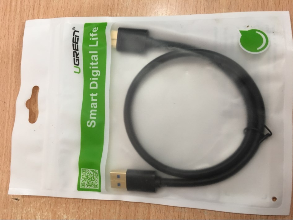 Cáp Kết Nối USB 3.0 Chính Hãng Ugreen 10840 USB 3.0 Type A to Type Micro B Cable Connector Types Length 0.5M