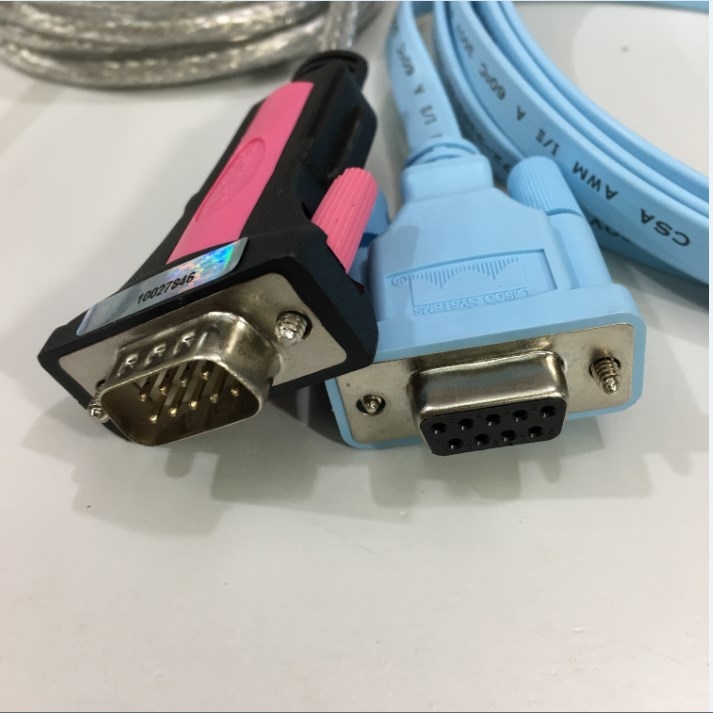 Bộ Combo Cáp Điều Khiển Cisco 72-3383-01 RS232 DB9 Female to RJ45 Và USB to RS232 Z-TEK ZE533A For Console Management Router Cable Length 3.6M