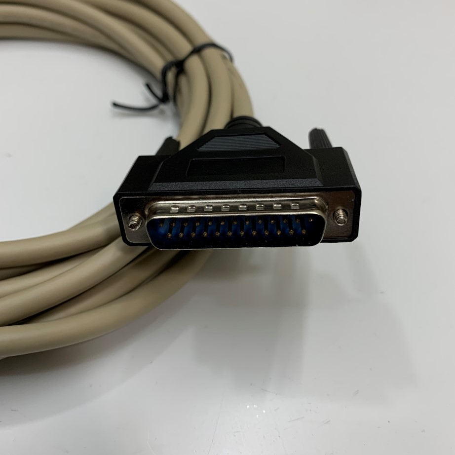 Cáp D-Sub 25 Pin DB25 Male to Male Cable Straight Through 17Ft Dài 5M Shielded Có Chống Nhiễu For Industrial Cable Laser Marking Machine Controller