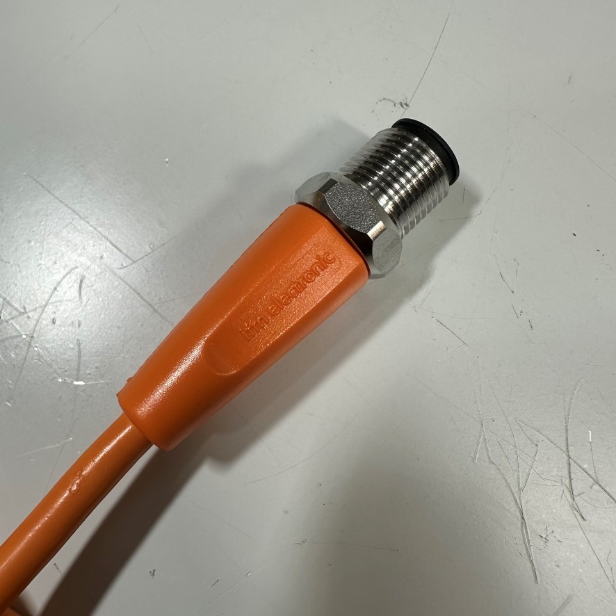 Cáp 5M 17ft IFM ELECTRONIC EVT344 Cable Connector M12 A-Code 5 Pin Male to 5 Core Open End 5x0.34mm² Orange OD 5.2mm For Sensor I/O Industrial Power Cable