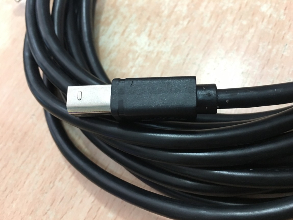 Cáp UC-PRG015-02A kết nối màn hình tích hợp PLC Delta HMI TP70P series TP04P series với Computer USB 2.0 Type A Male to Type B Male 28AWG Black Cable dài 5M