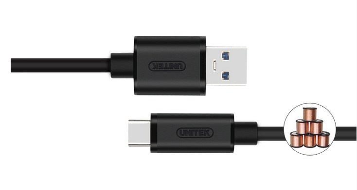 Cáp Chuyển USB 3.1 To USB 3.0 Chính Hãng Unitek Y-C474BK 10Gbit/s Macbook/Nokia N1 Dài 1M