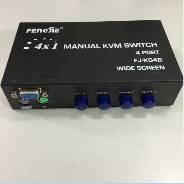 Bộ KVM Switch FENGJIE FJ-K04B 4 Ports PS2