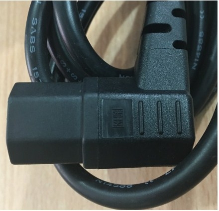 Cáp Nguồn 2 Chân Tròn Chữ L Ngóc 90 Độ Vuông Sang Góc Phải AC Power Cord Schuko CEE7 Euro Plug to IEC320 C13 RIGHT ANGLE VOLEX M2511 VAC13A 10A 250V 17AWG 3x1.0mm Length 3.5M