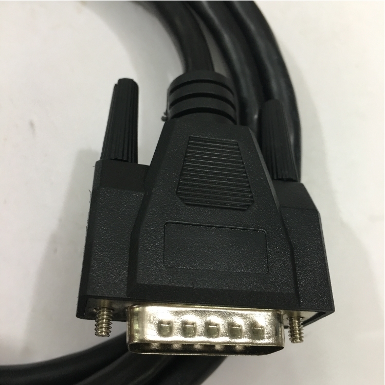 Cáp Điều Khiển RS232 DB25 Male to DB15 Male 2 Row 15Pin 28AWG Cable Black Length 1.5M