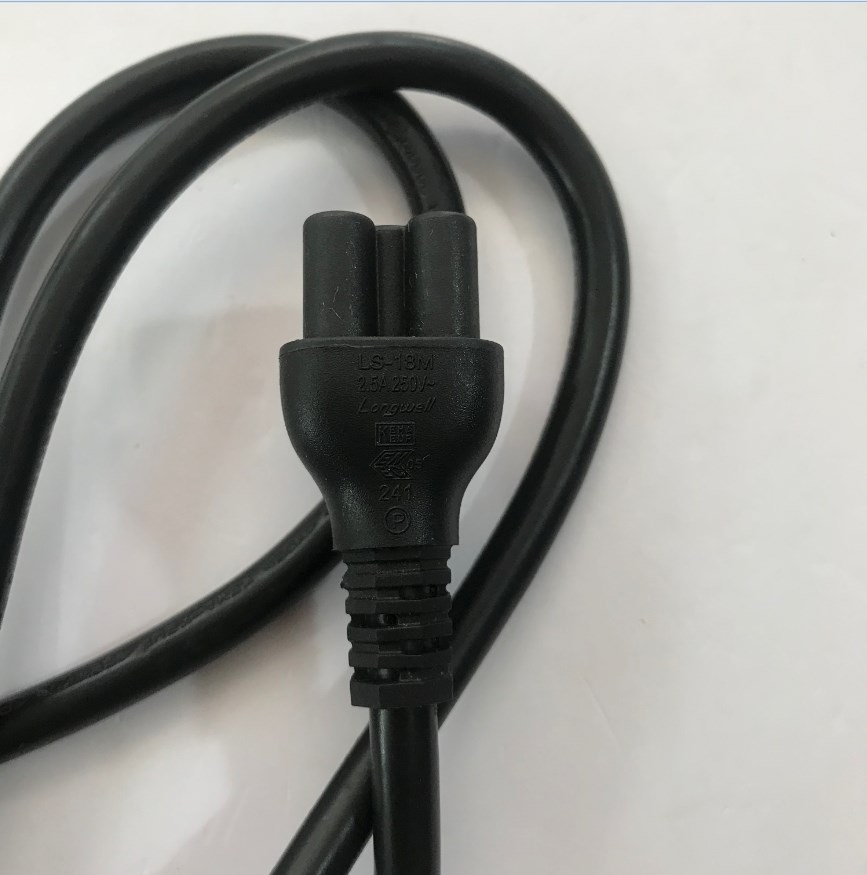 Dây Nguồn LONGWELL LP-61L LS-18N UK Chuẩn 3 Chấu Có Cầu Chì AC Power Cord BS1363 to C5 2.5A 250V 3X0.75mm Length 1M