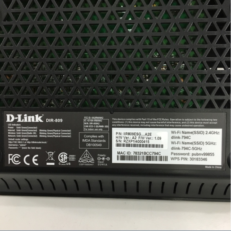 Bộ Phát Không Dây D-LINK DIR-809 AC750 Wireless DualBand Fast Ethernet Router