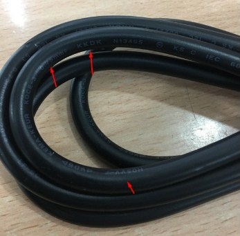 Dây Nguồn IEC 60320 C13 chữ L vuông góc 90 Degree KKP-4819R KKDK 16A 10A 250V Power Cord Euro socket 3x0.75mm Length 1.8M