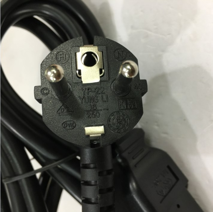 Dây Nguồn Máy Chủ YUNG-LI YP-22 YC-18 AC Power Cord CEE 7/7 SCHUKO IEC60320 IEC C19 2 Prong 16A 250V 3x1.5mm² 16AWG For Compaq HP Dell IBM Lenovo Fujitsu Siemens SUN Server Length 2M