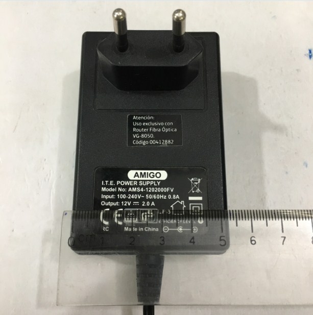 Bộ Chuyển Đổi Nguồn Adapter Original 12V 2A 24W AMIGO AMS4-1202000FV Connector Size 4.0mm x 1.7mm