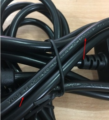 Dây Nguồn Yung Li YP-61 YC-12L UK Chuẩn 3 Chấu Có Cầu Chì Chữ L Vuông Góc 90 Độ AC Power Cord BS1363 to C13 Right Angle 10A 250V 3X0.75mm Length 1.8M