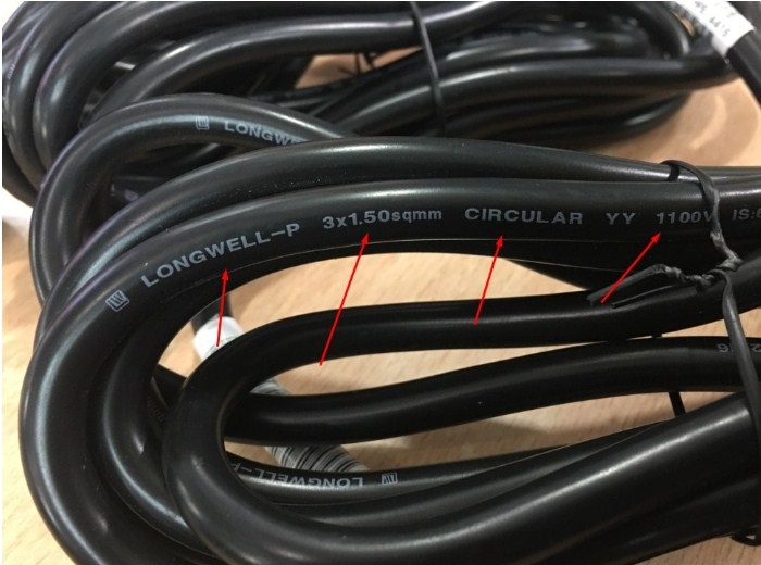 Dây Nguồn HP 397138-002 Power Cord India IS1296 to IEC320 C13 Longwell LP-68 LS-60 16A 10A 250V 3x1.5mm² Length 2.5M