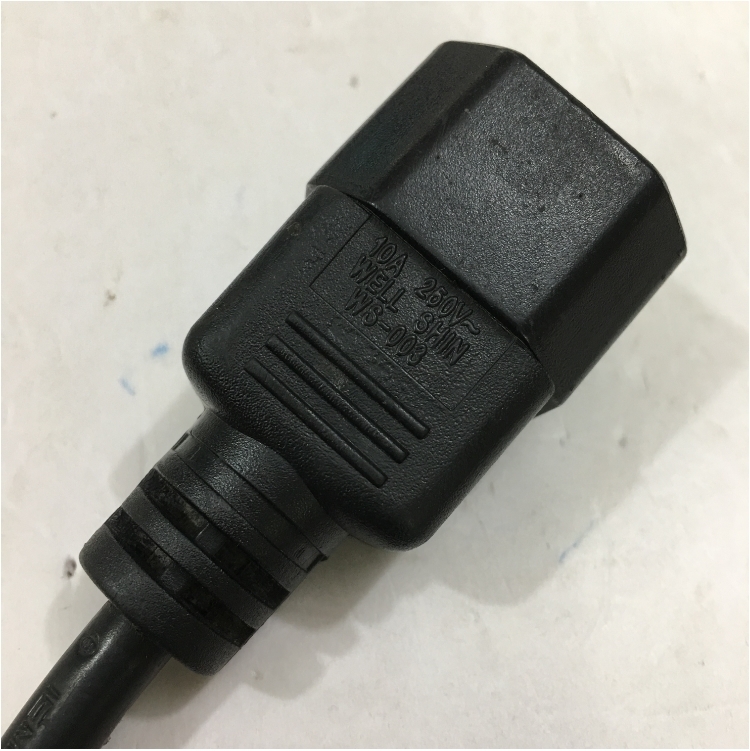 Dây Nguồn WELL SHIN WS-002 WS-003 AC Power Cord IEC60320 IEC C13 to IEC C14 10A 250V 3x0.75mm² For Computer Desktop Network Switch Router length 1.8M