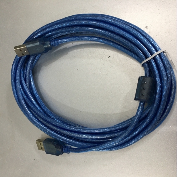 Cáp Kết Nối Camera Vật Thể Với Máy Tính USB 2.0 Type A Male to Type A Male Cable Blue Length 5M