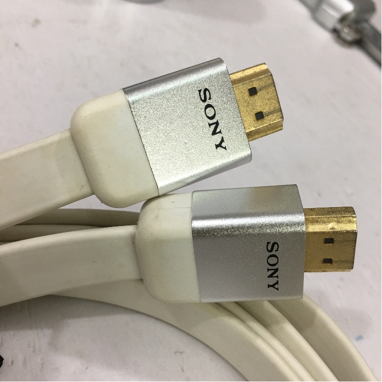 Cáp Tín Hiệu Dẹt HDMI to HDMI Flat Sony White Cable with Ethernet HDMI 4K x 2k HD TV Length 2M