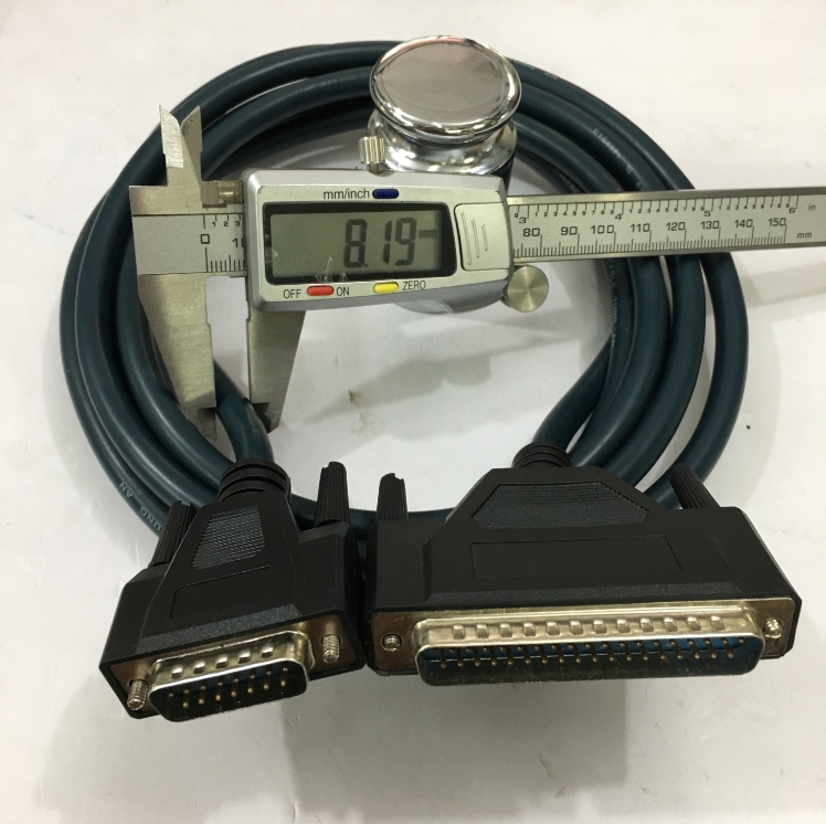 Cáp Điều Khiển RS232 DB37 Male to DB15 Male 2 Row 15Pin 28AWG E164571 Cable PVC Green Length 3M