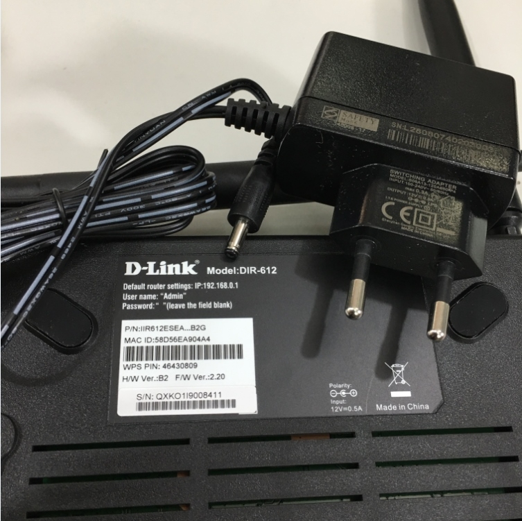 Bộ Chuyển Đổi Nguồn Adapter Original 12V 0.5A S06A13-120A050-P4 For D-LINK DIR-612 Wireless Router Connector Size 3.5mm x 1.3mm