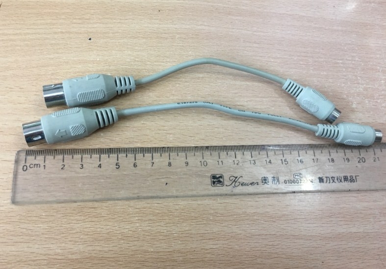 Cáp Chuyển Đổi AT 5 Pin DIN Male to 6 Pin Mini Din PS2 Female Keyboard Adapter Length 20Cm