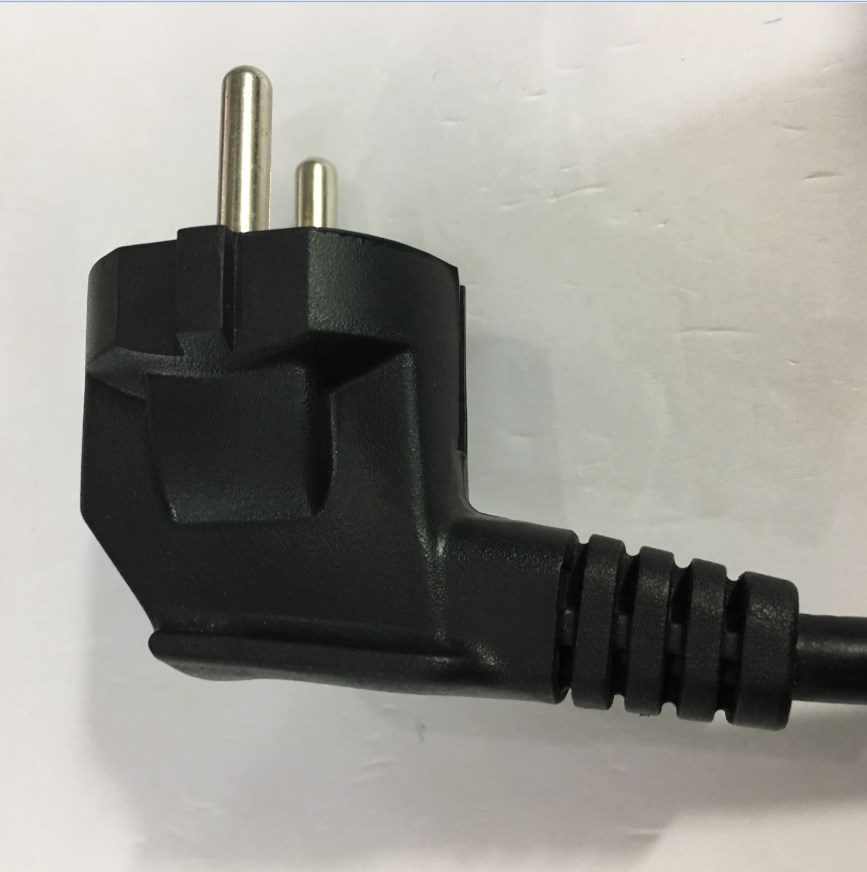 Dây Nguồn HONG SHAN CHUAN HSC-802 HSC-406 Chuẩn 2 Chân Đầu Tròn AC Power Cord Schuko CEE7 Euro Plug to C13 10A 250V 3x1.0mm Length 1.5M
