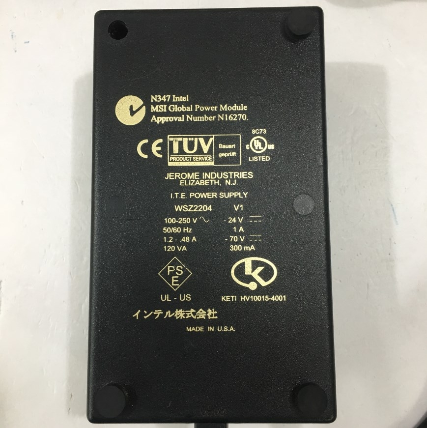 Bộ Chuyển Đổi Nguồn Adapter Original Dialogic MSI Global N347 Intel 24V 1A Power Supply Module N16270 External ITE Connector Size Mini Din 6 Pin Female