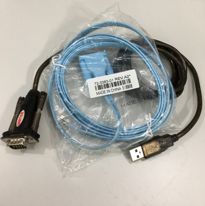 Bộ Combo Cáp Điều Khiển Cisco 72-3383-01 RS232 DB9 Female to RJ45 Và USB to RS232 UNITEK Y-105 For Console Management Router Cable Length 3.3M