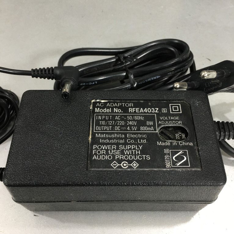 Adapter 4.5V 800mA RFEA403Z Matsushita Panasonic Connector Size 4.0mm x 1.35mm
