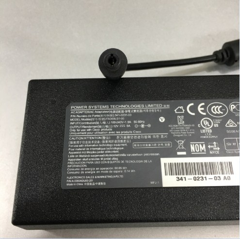 Adapter 12V 5A 60W Original FA060LS1-00 341-0231-03 For Cisco Router Connect Size 5.5mm x 2.5mm