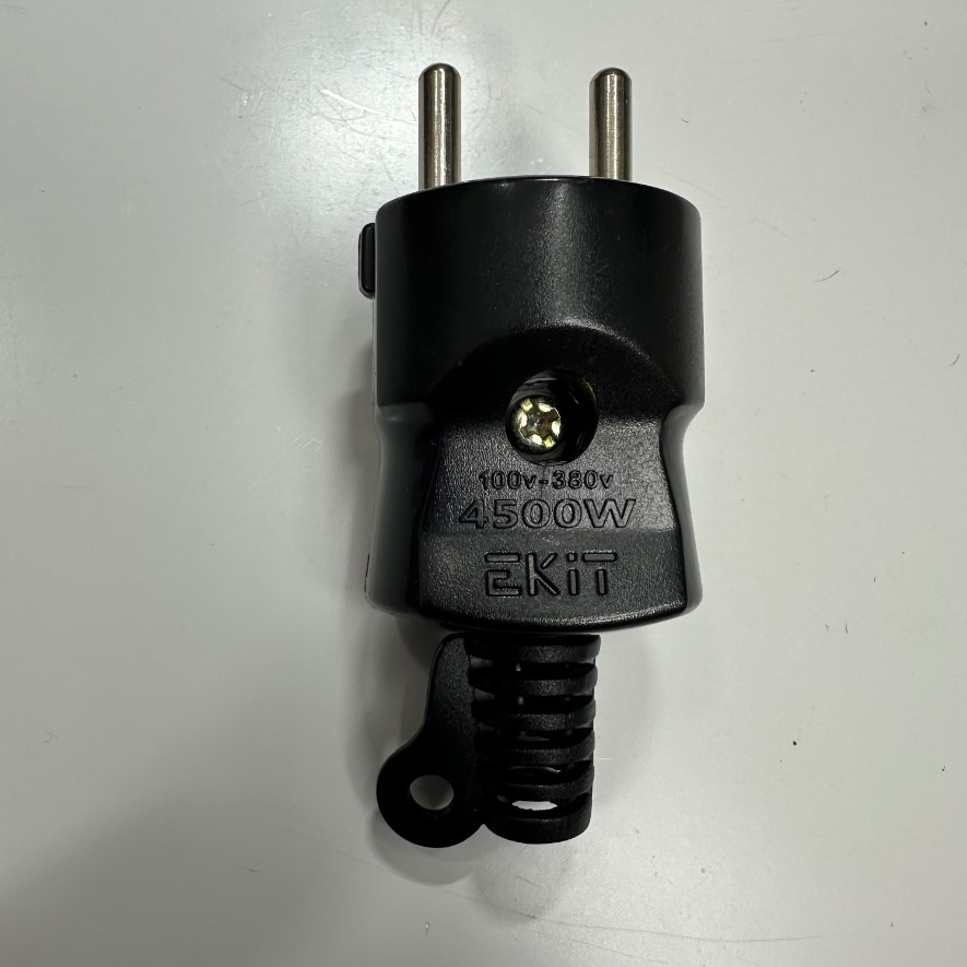Phíc Cắm Ổ Điện Siêu Chịu Tải EKIT 16A 250V 4500W Europe Schuko CEE7/7 Plug to 2 Wire Socket Adapter Extension Cord