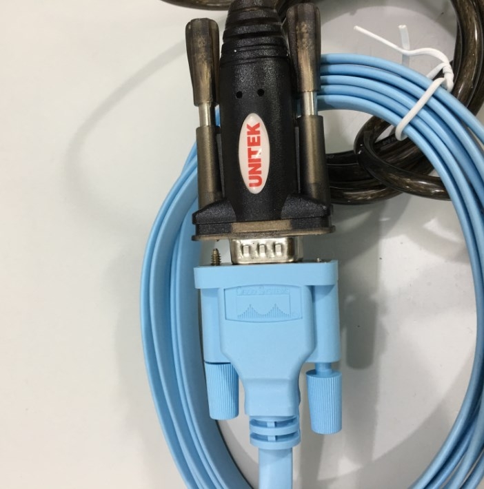 Bộ Combo Cáp Điều Khiển Cisco 72-3383-01 RS232 DB9 Female to RJ45 Và USB to RS232 UNITEK Y-105 For Console Management Router Cable Length 3.3M