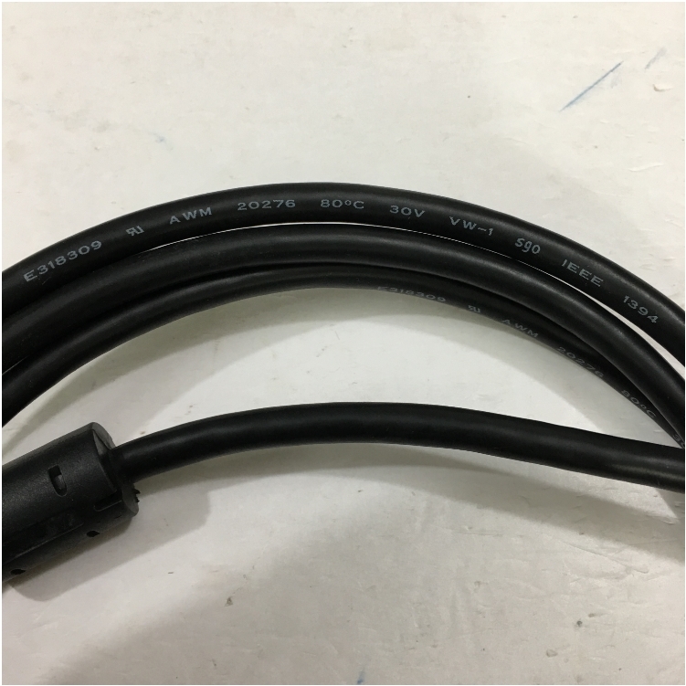Cáp IEEE 1394b FireWire Cable 9 Pin to 6 Pin Hàng Chất Lượng Cao E318309 AWM STYLE 20276 80°C 30V VW-1 Tốc Độ Truyền Dữ Liệu Lên Tới 800Mb / giây Black Length 1.8M