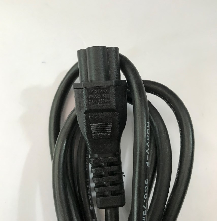 Dây Nguồn Volex VAC5S SMI UK Chuẩn 3 Chấu Có Cầu Chì AC Power Cord BS1363 to C5 2.5A 250V 3x0.75 mm² Length 1.8M