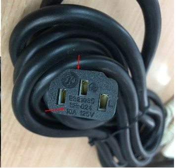 Dây Nguồn 3 Chân 2 Dẹt 1 Tròn Có Tiếp Địa RS PRO SP-035 SP-024 AC Power Cord Japan JIS C 8303 IEC C13 18AWG 10A 125V 3X0.824mm Dài 2.5M