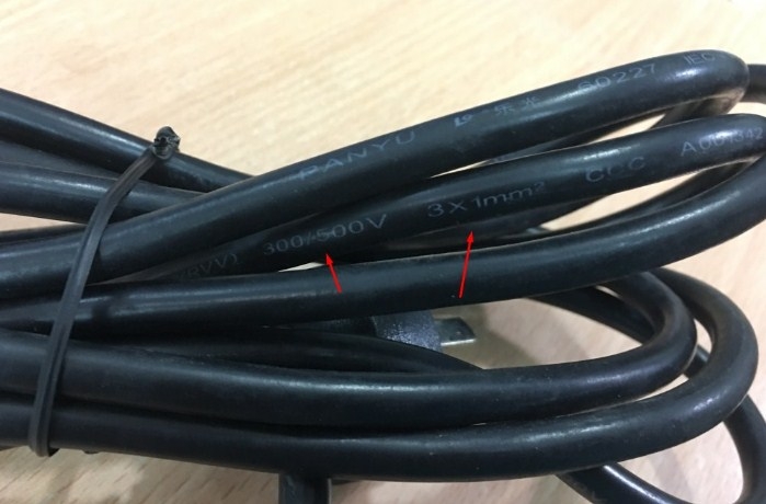 Dây Nguồn 3 Chân Dẹt Tam Giác Có Tiếp Địa Chính Hãng APD-012 PD-032 AC Power Cord Australia & China GB2099 IEC C13 10A 250V 3X1.0mm Length 3M