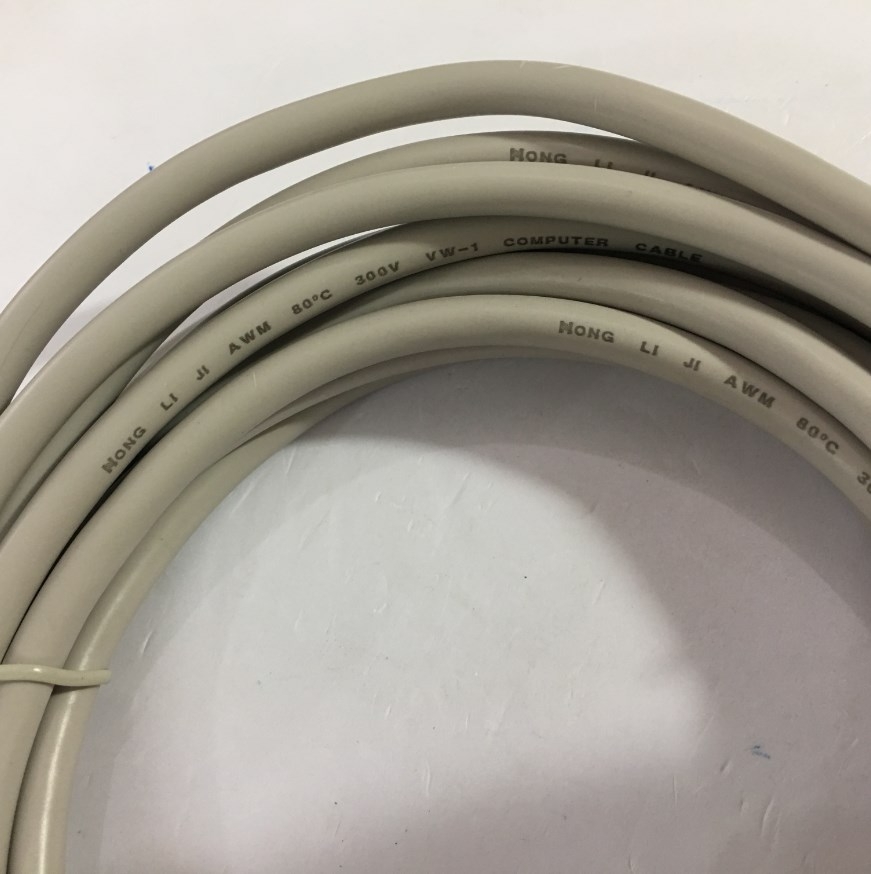 Cáp Kết Nối Cổng DB25 Serial 25Pin LPT Parallel 1284 Âm Dương Chuẩn Song Song Nối Tiếp DB25 Female to DB25 Male Cable Grey Length 5M