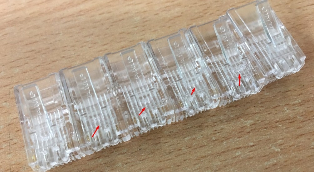 Đầu Bấm Mạng MODULAR PLUG RJ45 UTP CAT6 COMMSCOPE MP-88U-F-2 6-554720-5 QTY 100 pcs