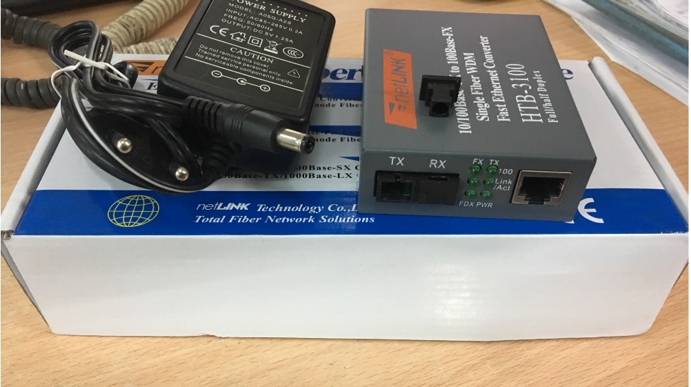 Bộ Chuyển đổi Quang Điện NetLink HTB-3100A/B Media Converter 10/100 Mbps to WDM 100FX Single-Mode 25 Km SC (2 Unit/PAIR)
