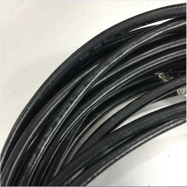 Dây Cáp Hàn Và Đấu Mạch Điều Khiển Multi-Conductor RVVP 8x0.5mm JB/18734 300V PVC Overall Diameter 8.3mm PVC Polyvinyl Chloride Black Length 20M