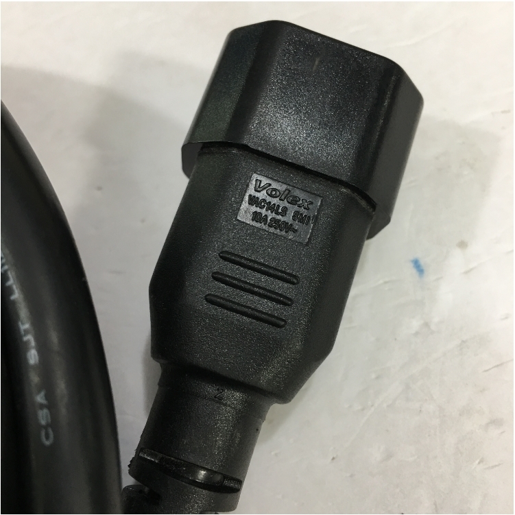 Dây Nguồn Máy Chủ VOLEX V1625BS VAC14LS AC Power Cord C13 to C14 10A 250V 3x1.5mm² 16AWG For UPS PDU APC ARES Eaton Emerson Và Server Rack Length 4M