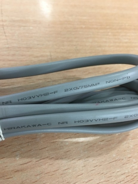 Dây Nguồn Số 8 Hirakawa VM0311 Chuẩn 2 Chân Đầu Tròn AC Power Cord Schuko CEE7/16 Euro Plug to C7 2.5A 250V 2x0.75mm For Printer or Adapter Cable PVC Grey Length 1.8M
